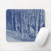 Bomen per rivier - Cyanotype-effect Muismat (Met muis)