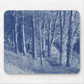Bomen per rivier - Cyanotype-effect Muismat (Voorkant)
