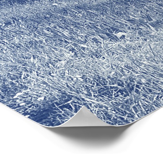 Bomen per rivier - Cyanotype-effect Poster (Hoek)