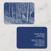 Bomen per rivier - Cyanotype-effect Visitekaartje (Voorkant / Achterkant)