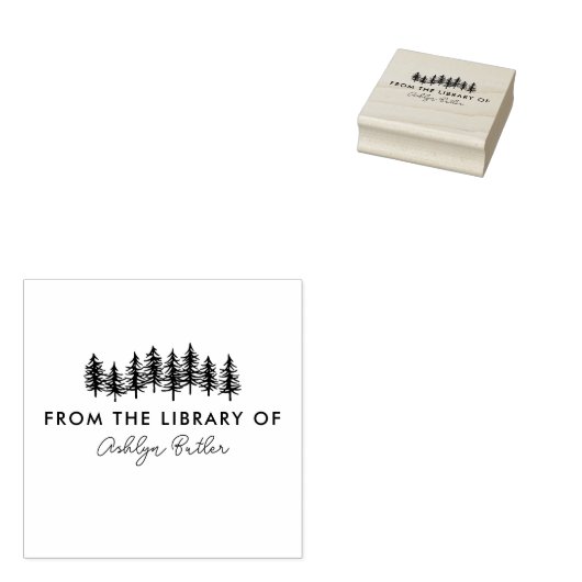 Bomen Persoonlijke Bibliotheek Boekstempel Rubberstempel (Gestempeld)