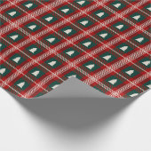 Bomen Plaid Pattern Cadeaupapier (Hoek)