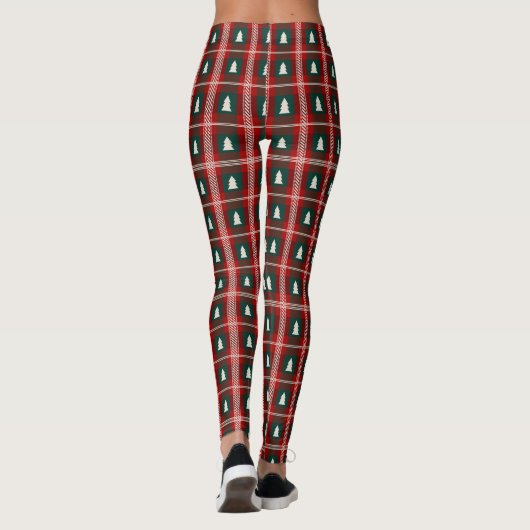 Bomen Plaid Pattern Leggings (Achterkant)