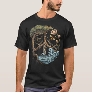 Bomen Planten Red De Bijen Vredesteken Aarde T-shirt