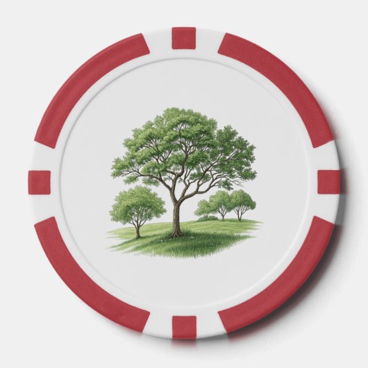 Bomen Poker Chips (Voorkant)