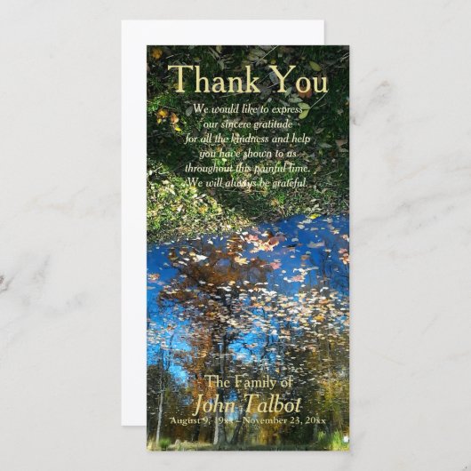 Bomen Reflectie najaar Sympathie bedankt P (Voorkant / Achterkant)