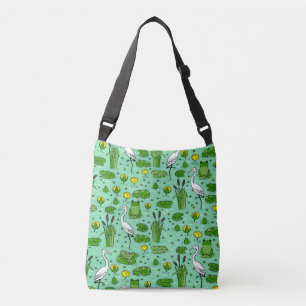 Bomen, reigers, lelies:  zwerm. crossbody tas