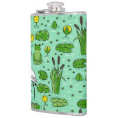 Bomen, reigers, lelies:  zwerm. heupfles (Links)