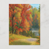 Bomen rivier kleurrijke herfsten Wend tijdloze kun Briefkaart (Voorkant)