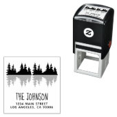 Bomen Rustieke familienaam Bomen Retouradres Zelfinktende Stempel (In situ)