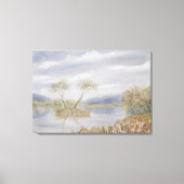 Bomen ruziën Waterverf Landschap Canvas Afdruk (Voorkant)