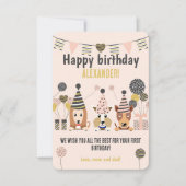 Bomen schattige honden met petten ballonnen op zat (Voorkant)