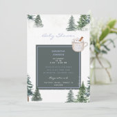 Bomen & Sneeuw Blauw Baby Het is Koud Buiten Douch Kaart (Staand voorkant)