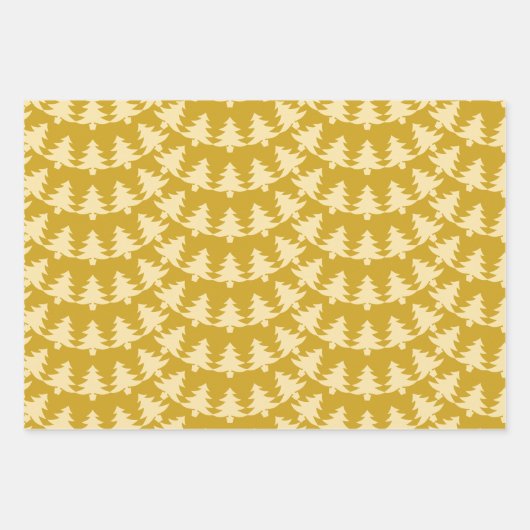 Bomen Sneeuwvlokken en Kerstmis met polka-stippen Inpakpapier Vel (Voorkant 3)