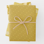 Bomen Sneeuwvlokken en Kerstmis met polka-stippen Inpakpapier Vel (In situ)