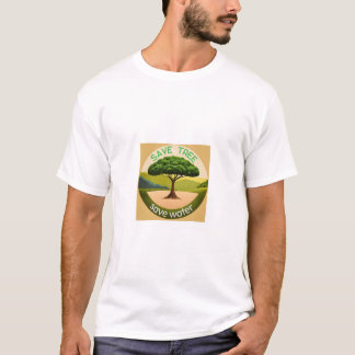 Bomen sparen, water besparen Milieuvriendelijk T-s T-shirt