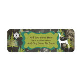 Bomen Sterrennacht retour adreslabels Etiket (Voorkant)