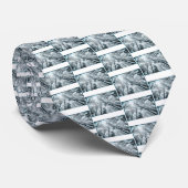 Bomen Topjes Necktie Stropdas - Blauwbes (Opgerold)