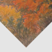 Bomen vallen bos bos oranje schets kunst tissuepapier (Detail)