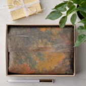 Bomen vallen bos bos oranje schets kunst tissuepapier (Geschenk)