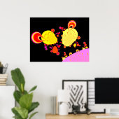 Bomen van de Happy Sun Poster (Thuiskantoor)