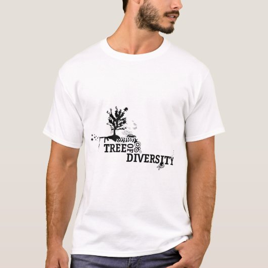 Bomen van Diversiteit Heren Natuur T-shirt (Voorkant)