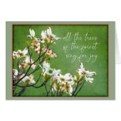 Bomen van het bos zingen voor vreugde Dogwood (Voorkant Horizontaal)