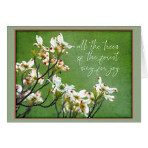 Bomen van het bos zingen voor vreugde Dogwood