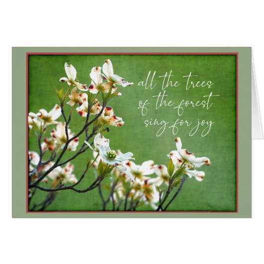 Bomen van het bos zingen voor vreugde Dogwood (Voorkant Horizontaal)