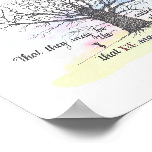 "Bomen van het recht" - Wall Art Poster (Hoek)