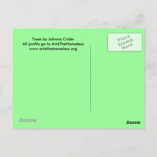 Bomen van Johnna Crider Briefkaart (Achterkant)