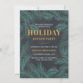 Bomen vertakkingen Elegant Holiday Dinner Party Kaart (Voorkant)