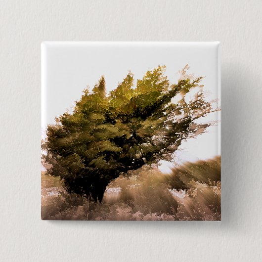 BOMEN VIERKANTE BUTTON 5,1 CM (Voorkant)