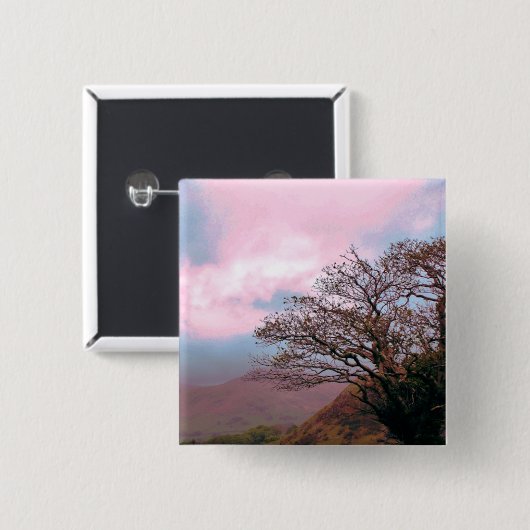 BOMEN VIERKANTE BUTTON 5,1 CM (Voorkant /achterkant)