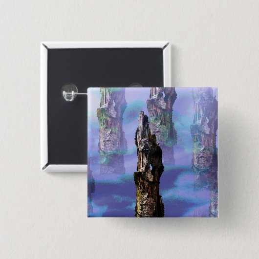 BOMEN VIERKANTE BUTTON 5,1 CM (Voorkant /achterkant)