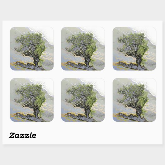 BOMEN VIERKANTE STICKER (Vel)