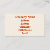 BOMEN VISITEKAARTJE (Achterkant)