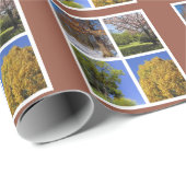 Bomen volgens de seizoensvrachtwagenhoed cadeaupapier (Rol Hoek)