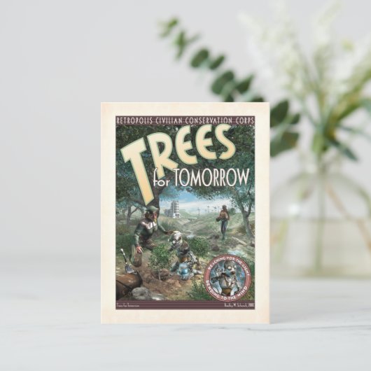 Bomen voor het Briefkaart Morgen (Staand voorkant)