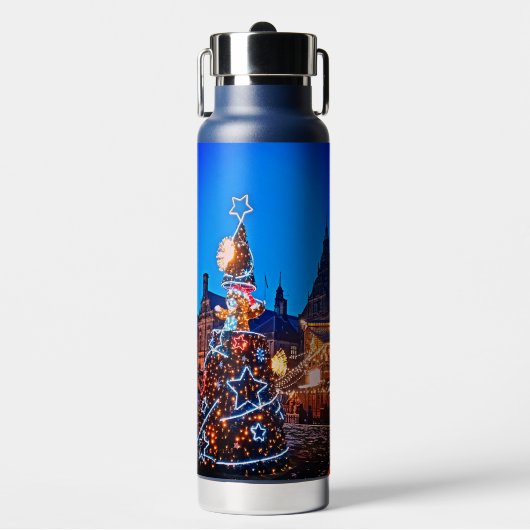 Bomen, voor het stadhuis waterfles (Voorkant)