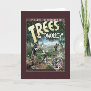 Bomen voor het Wenskaart van Morgen Kaart