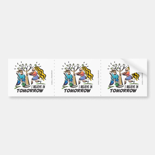 Bomen voor morgen bumpersticker (Voorkant)