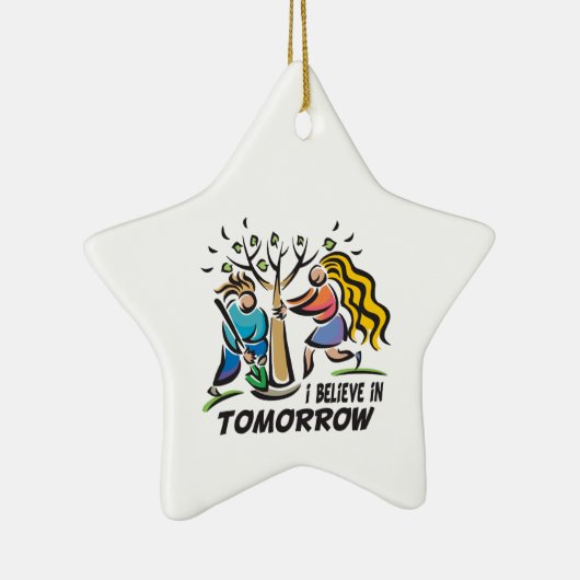 Bomen voor morgen keramisch ornament (Rechts)