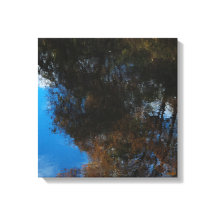 Bomen Water Reflectie II Canvasprint op spanrame