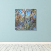 Bomen Water Reflectie Uitgerekte Canvasprint Canvas Afdruk (Insitu (Houten vloer))