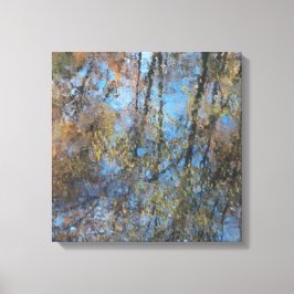 Bomen Water Reflectie Uitgerekte Canvasprint Canvas Afdruk