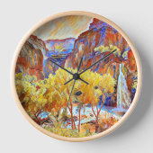 Bomen Waterval Abstract oliesschilderij (Voorkant)