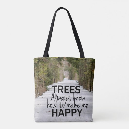 Bomen weten altijd hoe ik een fijne Canvas tas moe (Achterkant)