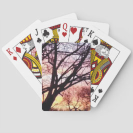 Bomen - Winterzonsopgang Pokerkaarten