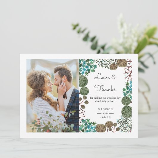 Bomen Woodland Forest | Dank u wel | KAART (Staand voorkant)